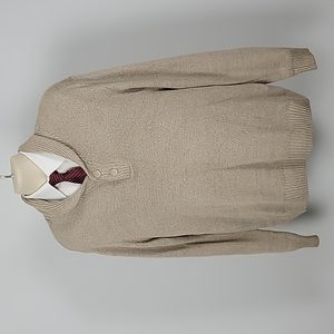 Men's Method Cardigan Sweater (L) - Tan